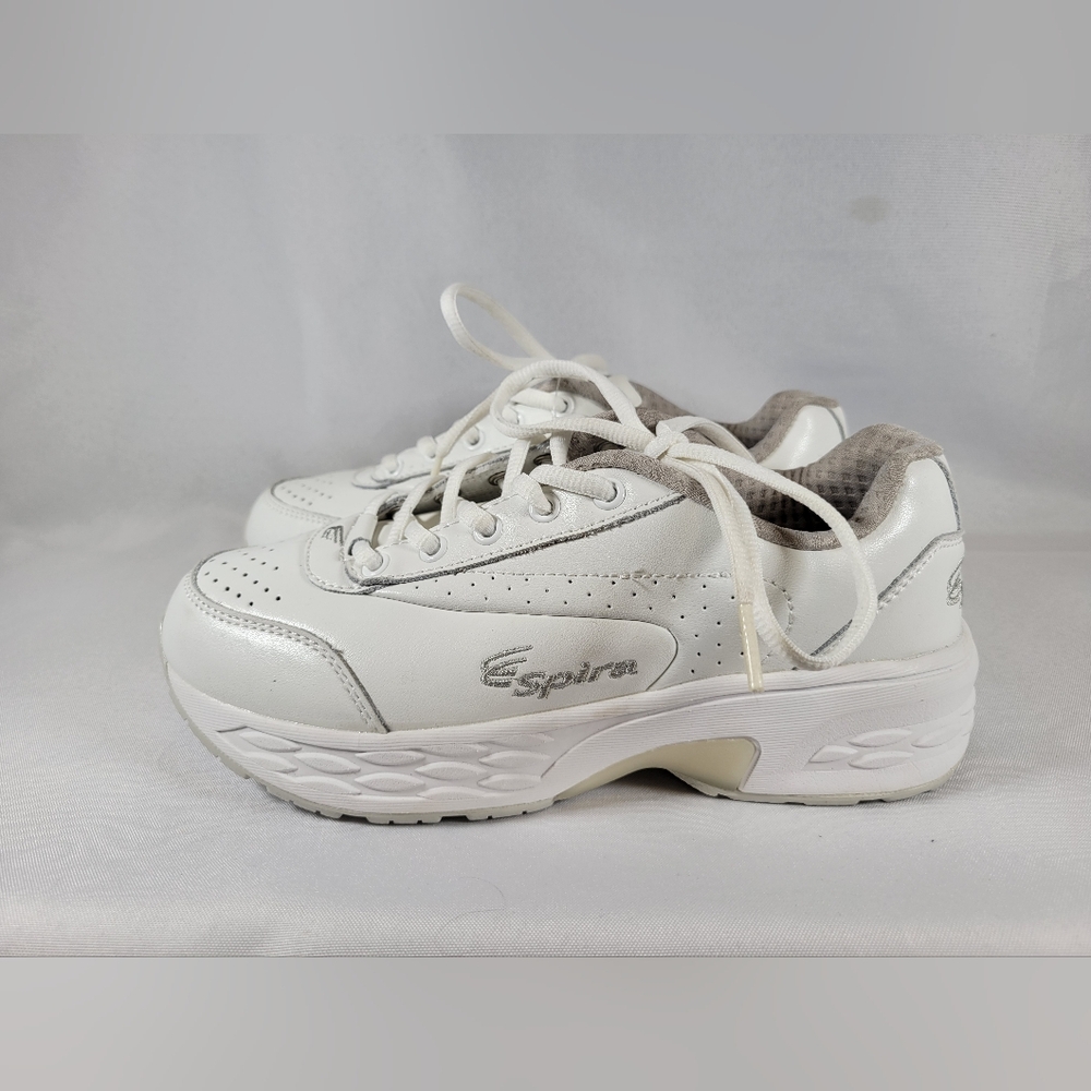 Spira Athletic Sneakers Womens 6.5 Classic Walker Leather Walking Shoes White